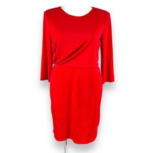 The Limited Womens Long Sleeve Sheath Dress Lipstick Red XL EUC Like New